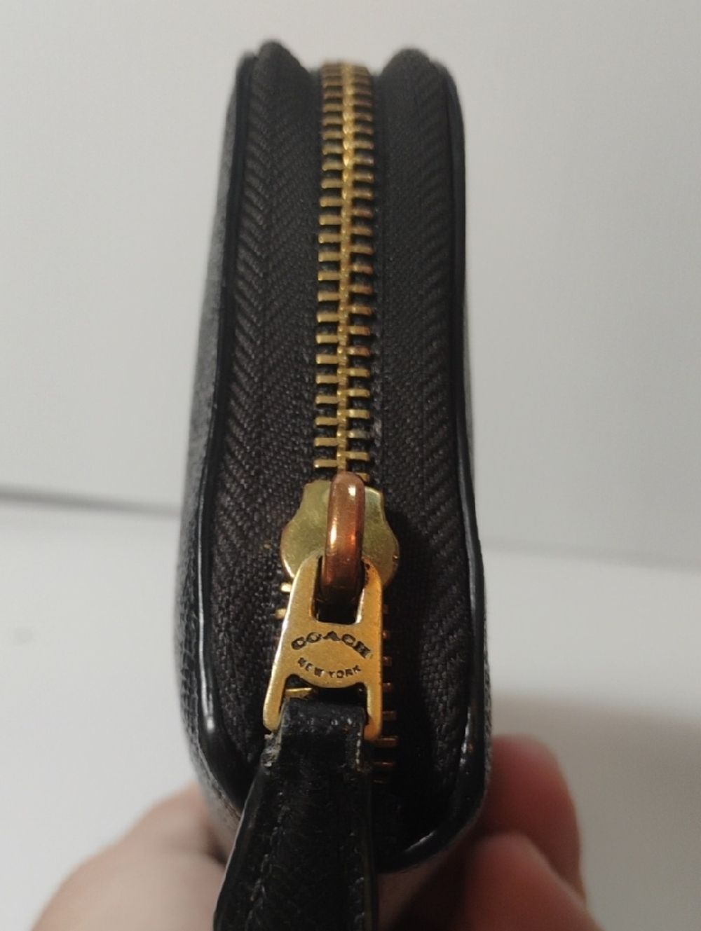 Coach Essential Continental wallet black polished leather Ret $225 - Picture 8 of 10